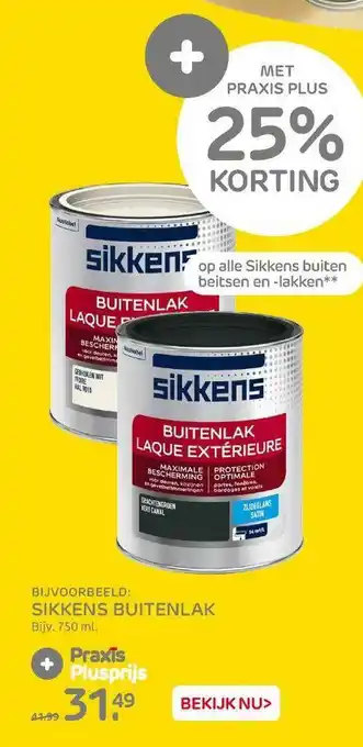 Praxis Sikkens Buitenlak 25% Korting aanbieding