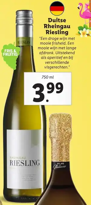 Lidl Duitse Rheingau Riesling 750 ml aanbieding