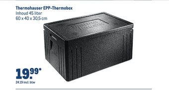 Makro Thermohauser EPP-Thermobox Inhoud 45 liter 60x40x30,5 cm aanbieding