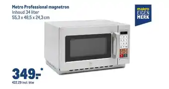 Makro Metro Professional magnetron Inhoud 34 liter 55,3x48,5x24,3 cm aanbieding
