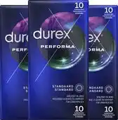 Bol.com Durex condooms - performa met vertragend effect 10st x3 - voordeelverpakking aanbieding