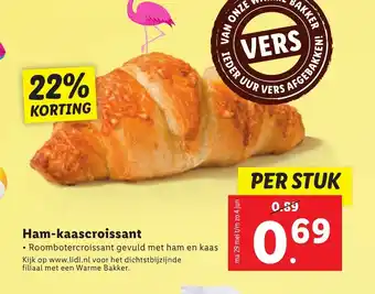 Lidl Ham-kaascroissant aanbieding