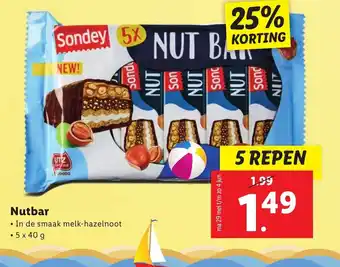 Lidl Nutbar 5 REPEN aanbieding