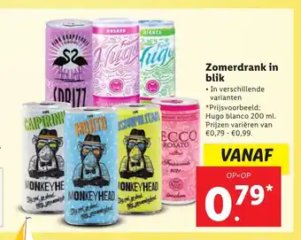 Lidl drank in blik aanbieding