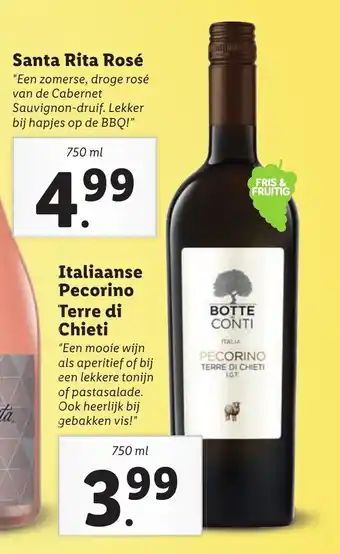 Lidl Italiaanse Pecorino Terre di Chieti 750 ml aanbieding