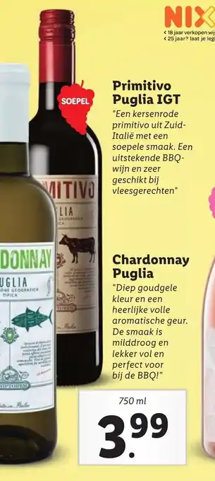 Lidl Primitivo Puglia IGT 750 ml aanbieding