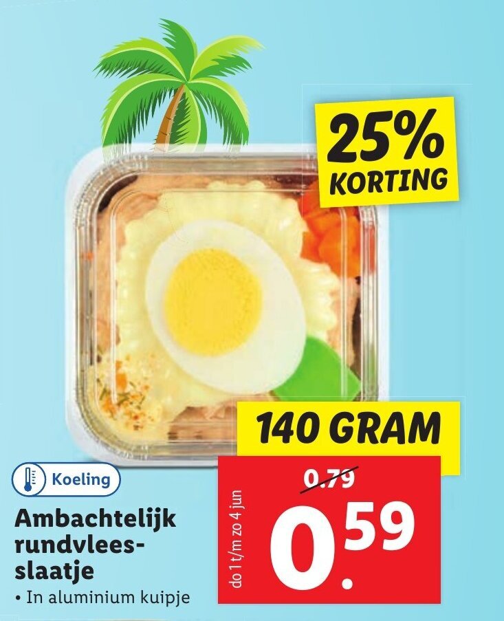 Lidl Ambachtelijk rundvlees-slaatje 140 GRAM aanbieding