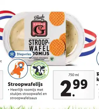 Lidl Stroopwafelijs 750 ml aanbieding