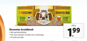 Lidl Deventer kruidkoek 240 g aanbieding