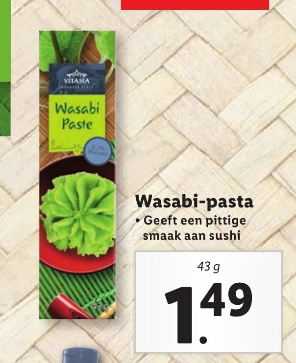 Wasabipasta 43 g aanbieding bij Lidl