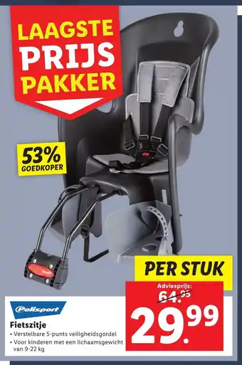 Lidl Polisport Fietszitje aanbieding