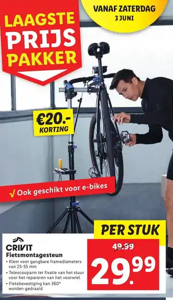 Lidl CRIVIT Fietsmontagesteun aanbieding