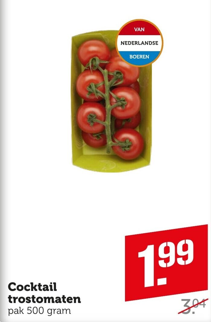Coop Cocktail trostomaten , 500 gram aanbieding