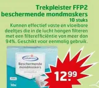 Trekpleister Trekpleister FFP2 Beschermende Mondmaskers 10 Stuks aanbieding