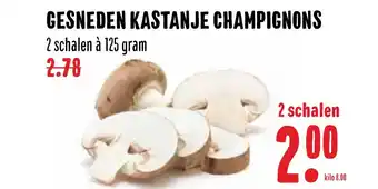 Boon`s Markt Gesneden Kastanje Champignons 125 gram aanbieding