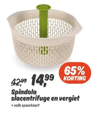 Dekamarkt Spindola slacentrifuge en vergiet aanbieding