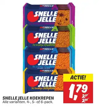 Dekamarkt SNELLE JELLE KOEKREPEN. 4-, 5- of 6-pack. aanbieding