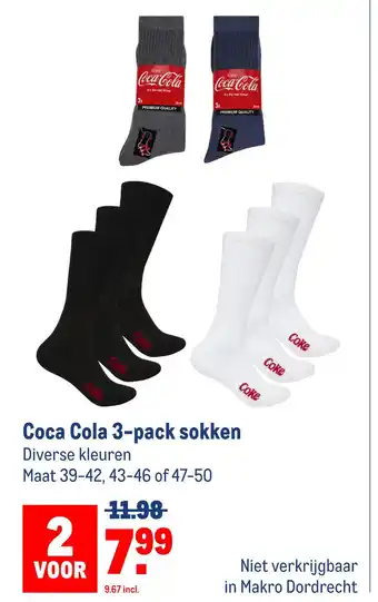 Makro Coca cola 3-pack sokken aanbieding