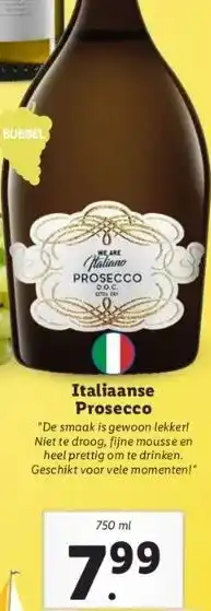 Lidl Italiaanse prosecco aanbieding