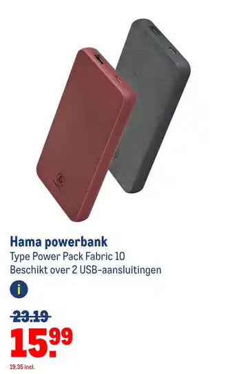 Makro Hama powerbank aanbieding