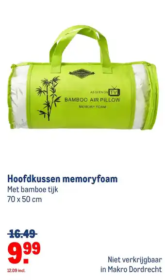 Makro Hoofdkussen memoryfoam aanbieding