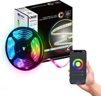 Bol.com Calex slimme led strip 2 meter - voor binnen - met app - rgb - smart lichtstrip met afstandsbediening aanbieding