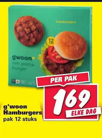 Nettorama G'woon hamburgers aanbieding