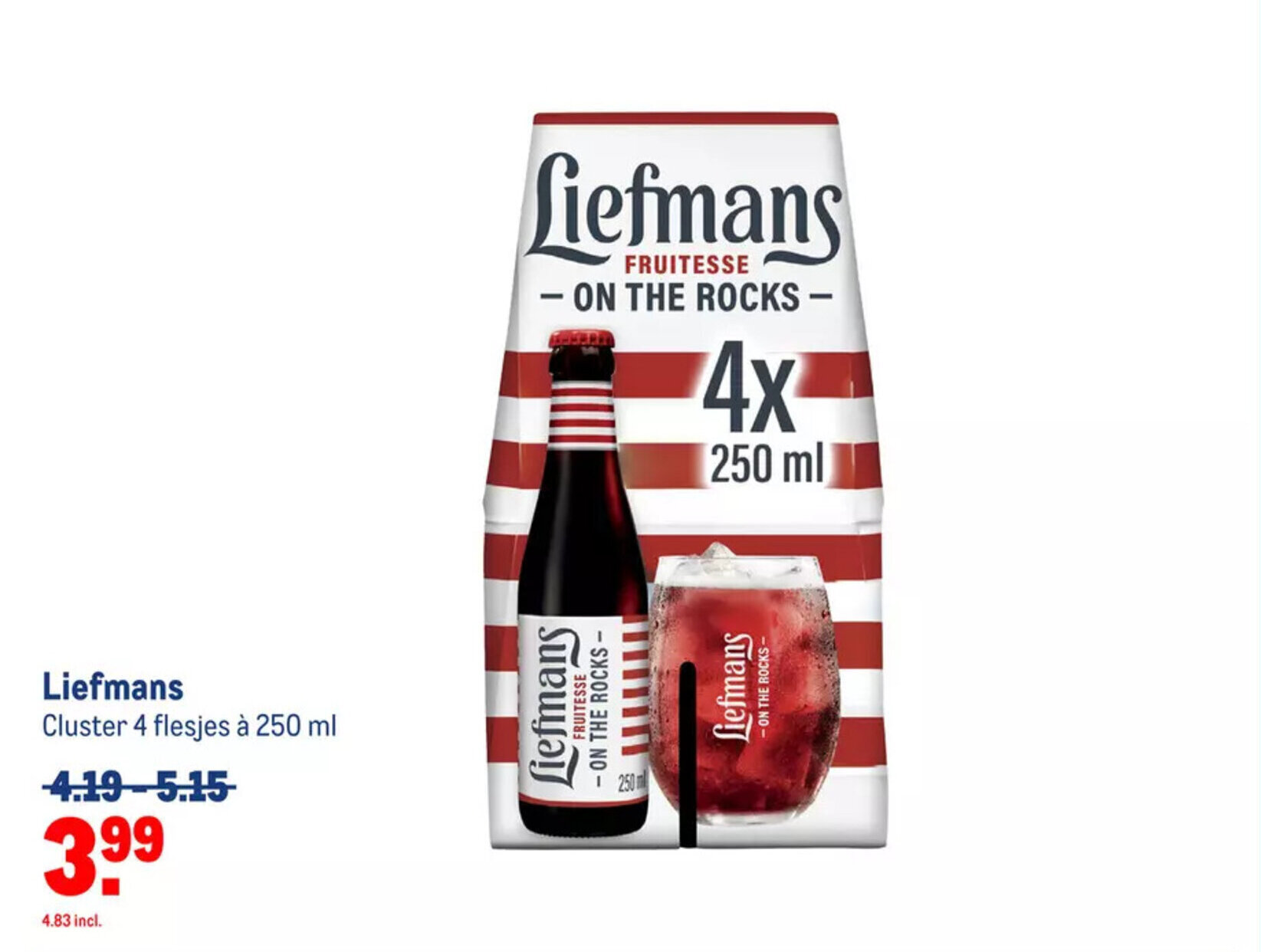 Makro Liefmans Cluster 4 flesjes à 250 ml aanbieding