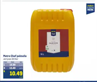 Makro Metro Chef palmolie Jerrycan 10 liter aanbieding