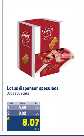 Makro Lotus dispenser speculoos Doos 150 stuks aanbieding