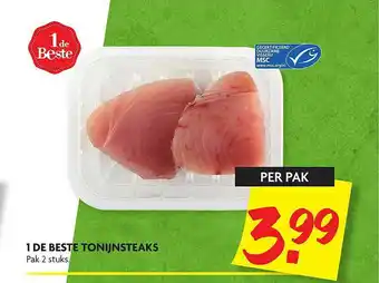 Dekamarkt 1 de beste tonijnsteaks aanbieding