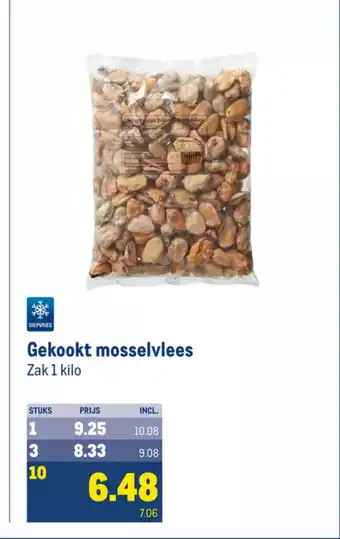 Makro Gekookt mosselvlees Zak 1 kilo aanbieding