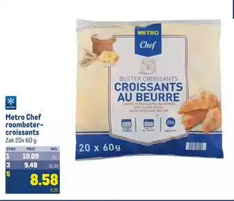 Makro Metro Chef roomboter- croissants 20 x 60g aanbieding