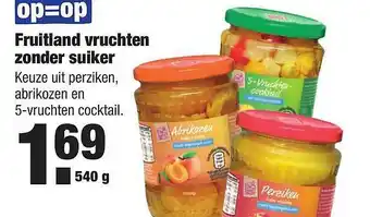 ALDI Fruitland vruchten zonder suiker 540 gram aanbieding