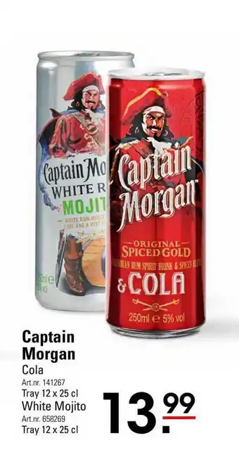 Sligro Captain morgan cola of white mojito aanbieding