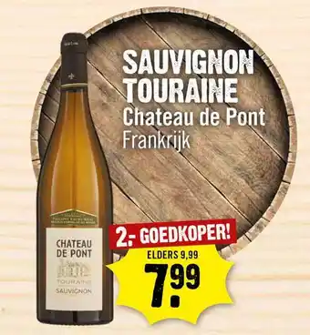 Dirck 3 Sauvignon Touraine Chateau De Pont aanbieding