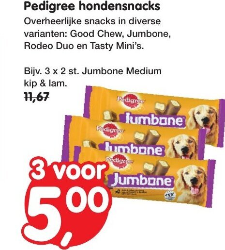 Jumper Pedigree hondensnacks aanbieding