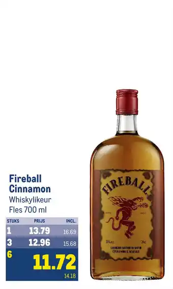 Makro Fireball cinnamon aanbieding