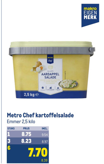 Makro Metro chef kartoffelsalade aanbieding