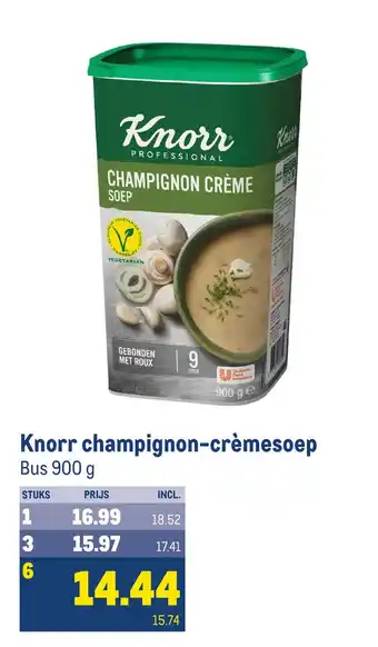 Makro Knorr champignon-crèmesoep aanbieding