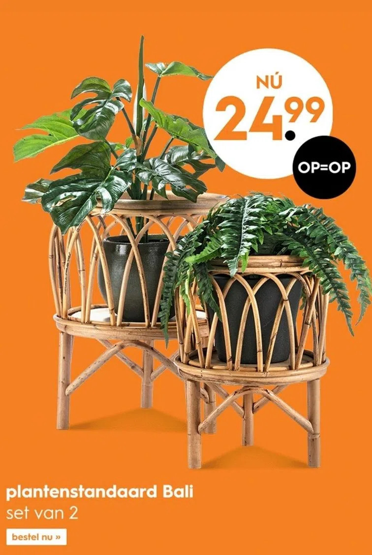 Blokker Plantenstandaard bali aanbieding