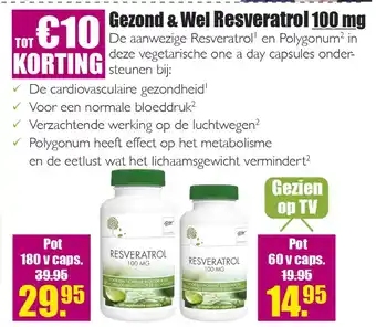 Gezond & Wel Gezond & Wel Resveratrol 100 mg aanbieding