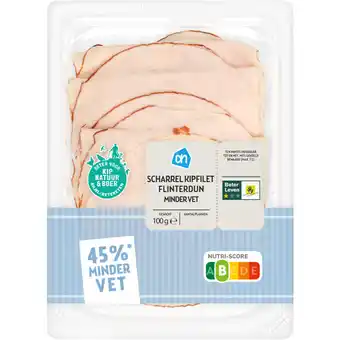 Albert Heijn Ah scharrel kipfilet flinterdun minder vet aanbieding