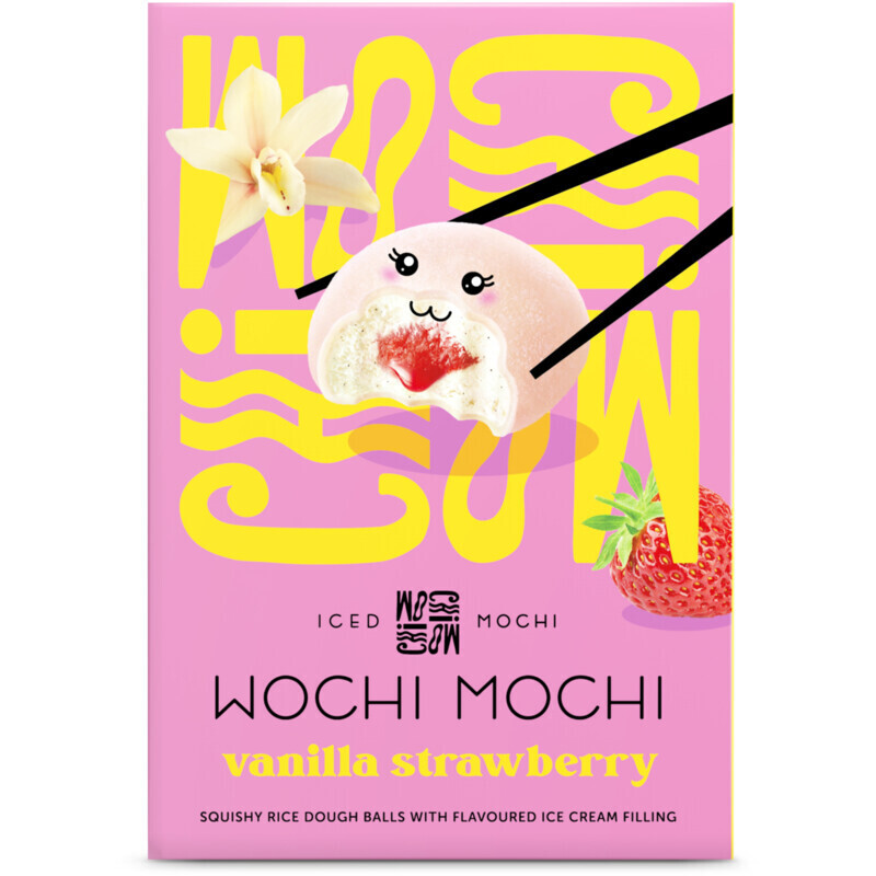 Albert Heijn Wochi mochi iced mochi vanilla strawberry aanbieding