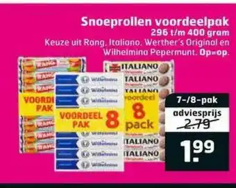 Trekpleister Snoeprollen voordeelpak 296 t-m 400 gram aanbieding