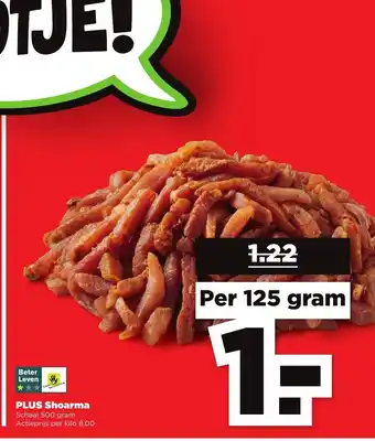 PLUS PLUS Shoarma 125 gram aanbieding