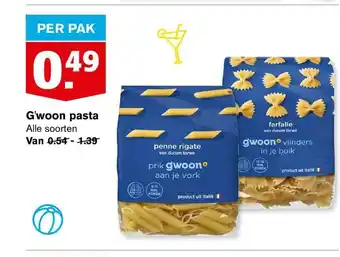 Hoogvliet G'woon pasta aanbieding