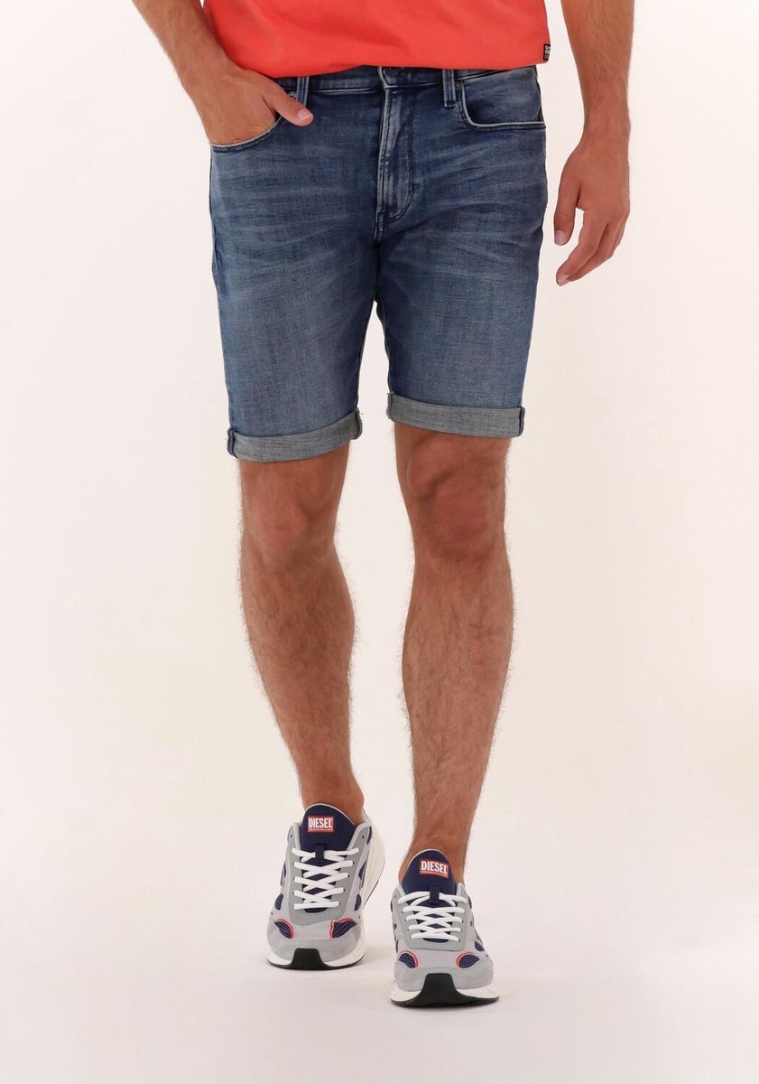 Bol.com G-star raw 3301 slim short broeken heren - blauw - maat 33 aanbieding