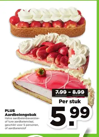 PLUS Aardbeiengebak aanbieding