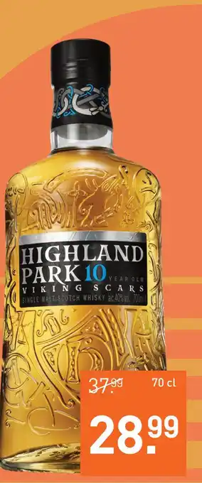 Gall & Gall Highland Park 10 Years Viking Scars 70CL Whisky aanbieding